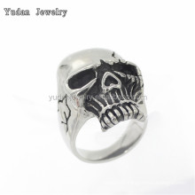 Yudan Jewelry Factory Custom Stainless Steel Silver Jewelry Skull Ring Wholesale